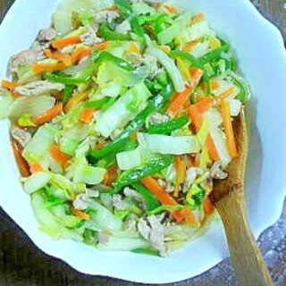 青椒肉絲（チンジャオロース）風、豚肉と野菜の炒め物